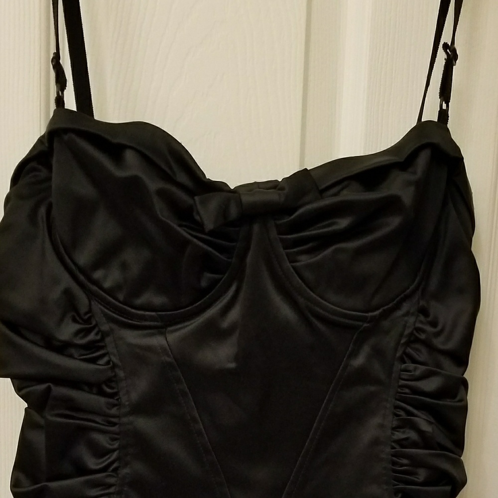 Dolce & Gabbana Black Bodycon Bustier Dress